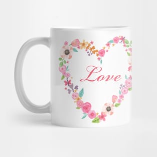 Heart love flowers Mug